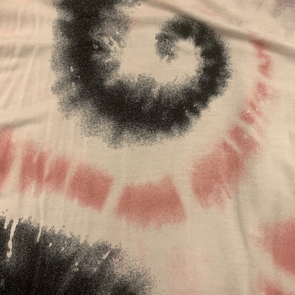 Women's Pink Tie Dyed BLESSED Graphic Tee Shirt Size Small Cinch Bottom - Picture 6 of 7